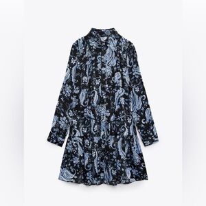 Zara paisley shirt dress 
Never worn with the tags 
Tie waist